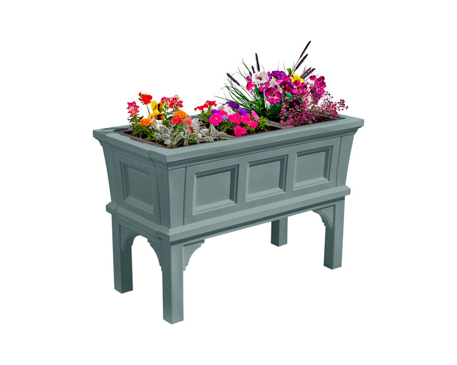 FaFurn - Outdoor Raised Garden Bed Planter Box with 3 Removeable Trays in Green, Plastic