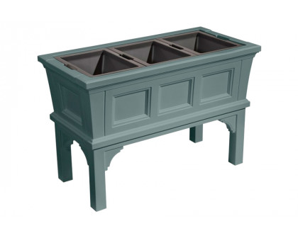 FaFurn - Outdoor Raised Garden Bed Planter Box with 3 Removeable Trays in Green, Plastic