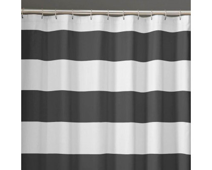 FaFurn Striped Shower Curtain - Gray/White, Polyester