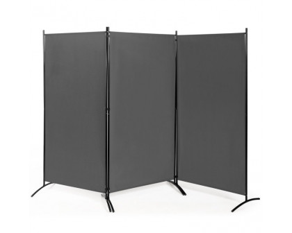 FaFurn - 3-Panel Room Divider Screen with Steel Base and Heavy Duty Hinges