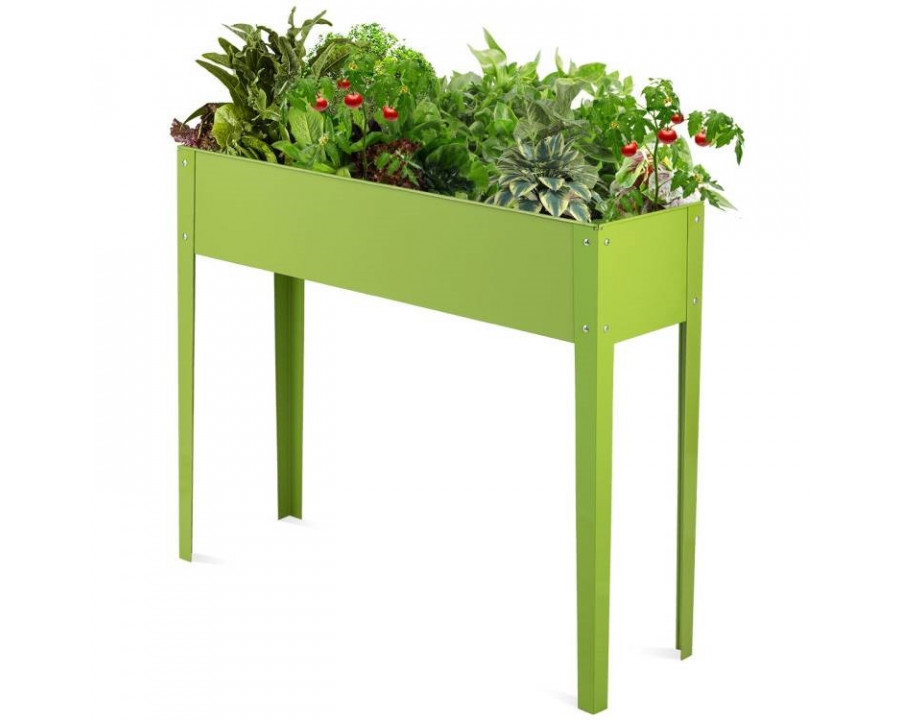 FaFurn - Garden Planter in Green, Fir Wood