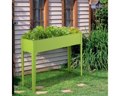 FaFurn - Garden Planter in Green, Fir Wood