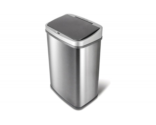 FaFurn 13-Gallon Stainless Steel Kitchen Trash Can with Motion Sensor Lid - Gray