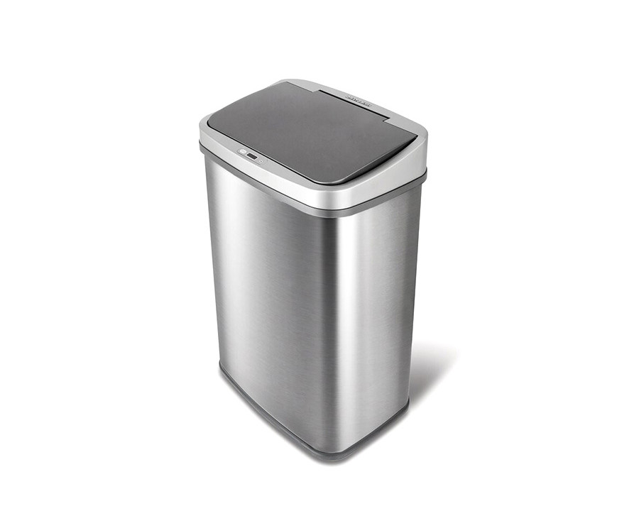 FaFurn 13-Gallon Stainless Steel Kitchen Trash Can with Motion Sensor Lid - Gray