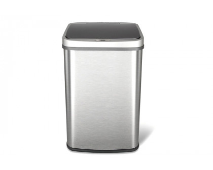 FaFurn 13-Gallon Stainless Steel Kitchen Trash Can with Motion Sensor Lid - Gray