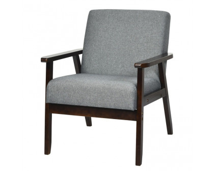 FaFurn - Retro Accent Chair with Espresso Wood Frame