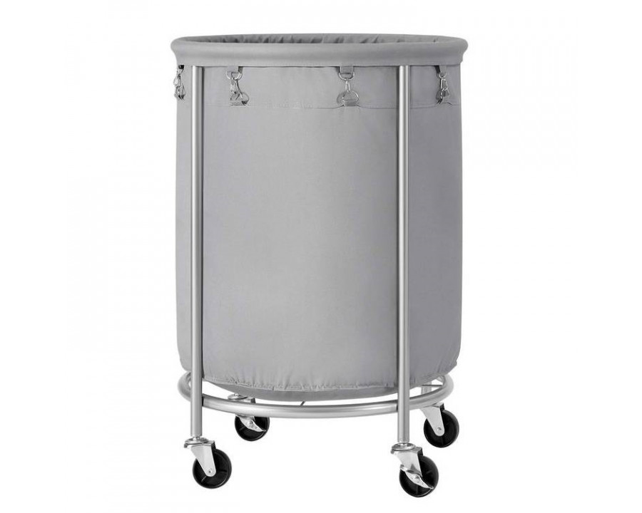 FaFurn - Laundry Hamper Basket with Bag Steel Frame on Wheels