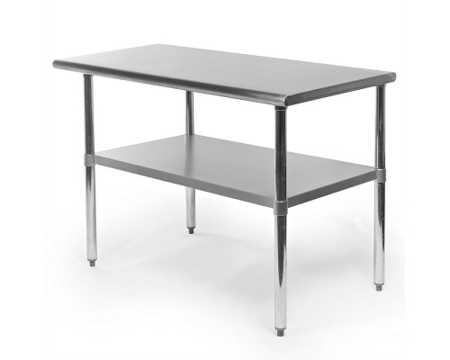 FaFurn - Work Table in Silver, Stainless Steel