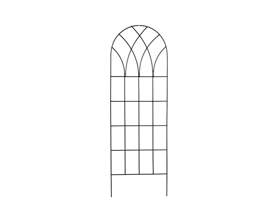 FaFurn - 60-Inch Gothic Arch Top Metal Wall Trellis For Home Garden