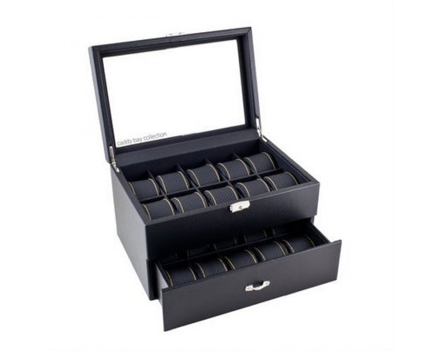 FaFurn - Jewelry Box in Black, Wood/Glass