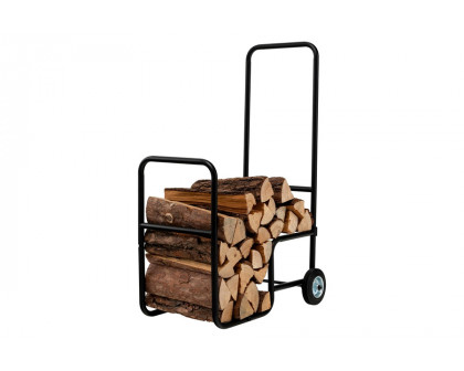 FaFurn - Black Large Firewood Log Cart Carrier