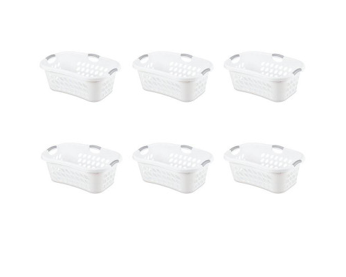 FaFurn - Set of 6 Laundry Baskets with Carry Handles in White