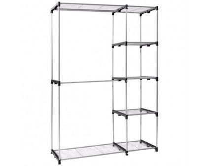 FaFurn - Portable Closet Organizer Shelving Unit in Sliver