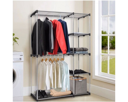 FaFurn - Portable Closet Organizer Shelving Unit in Sliver