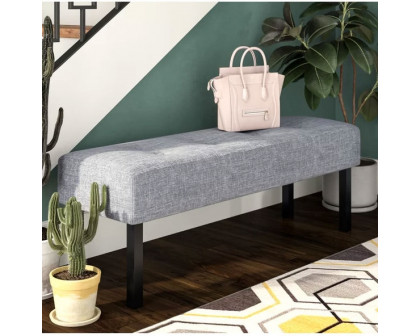 FaFurn - Memory Foam Bench in Gray, Fabric