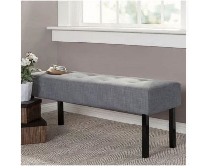 FaFurn - Memory Foam Bench in Gray, Fabric