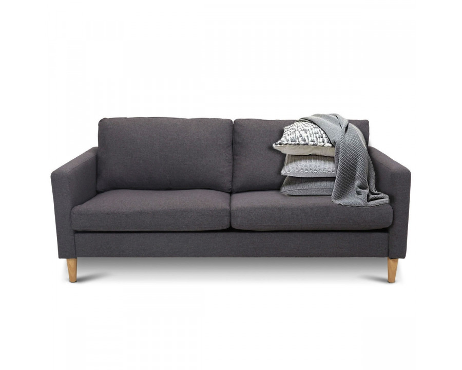 FaFurn - Modern Sofa with Wood Legs in Gray, Fabric