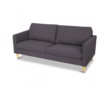 FaFurn™ Modern Sofa with Wood Legs - Gray, Fabric