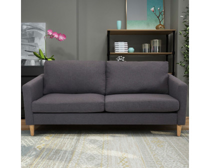 FaFurn™ Modern Sofa with Wood Legs - Gray, Fabric