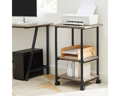 FaFurn Modern Printer Stand - Gray, Metal