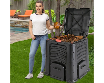 FaFurn - 105 Gallon Compost Bin in Black