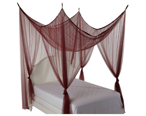 FaFurn Canopy Bed Frame - Burgundy