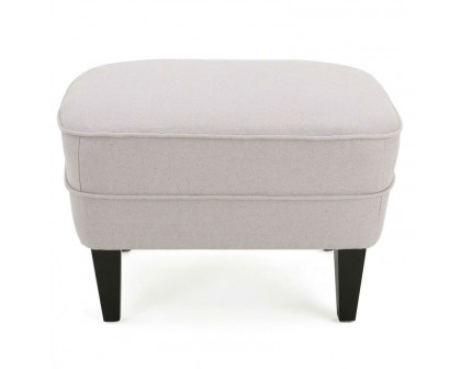 FaFurn - Tufted Armchair with Ottoman in Natural