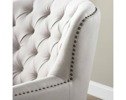 FaFurn - Tufted Armchair with Ottoman in Natural