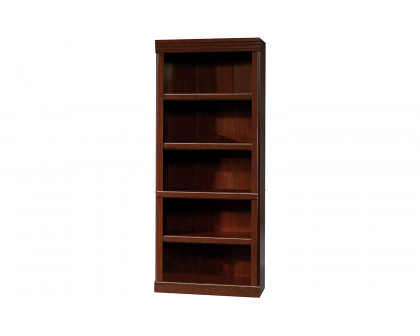 FaFurn - 71-Inch High 5-Shelf Wooden Bookcase in Cherry Finish