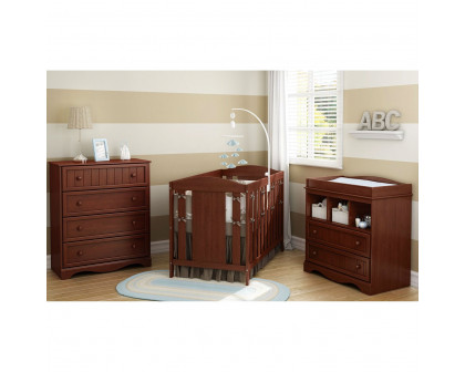 FaFurn - Baby Diaper Changing Table with 2 Drawers in Cherry, Wood