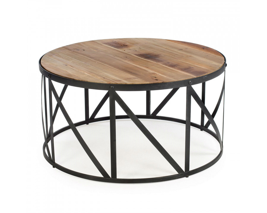 FaFurn - Round Coffee Table in Wood