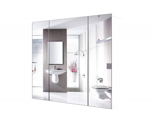 FaFurn - Modern 3-Door Wall Mounted Medicine Cabinet Bathroom Mirror Cupboard