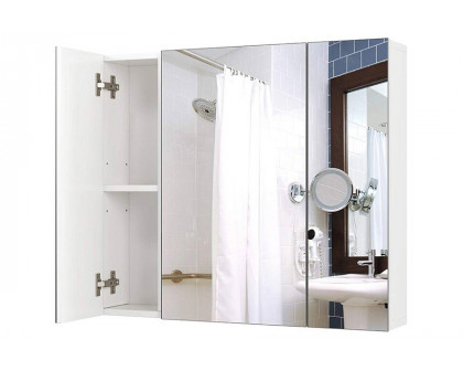 FaFurn - Modern 3-Door Wall Mounted Medicine Cabinet Bathroom Mirror Cupboard