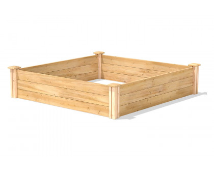 FaFurn - 4Ft X 4Ft Outdoor Cedar Wood Raised Garden Bed Planter Box