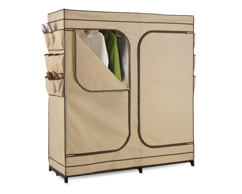 FaFurn - Wardrobe with Shoe Storage in Khaki