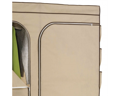 FaFurn - Wardrobe with Shoe Storage in Khaki