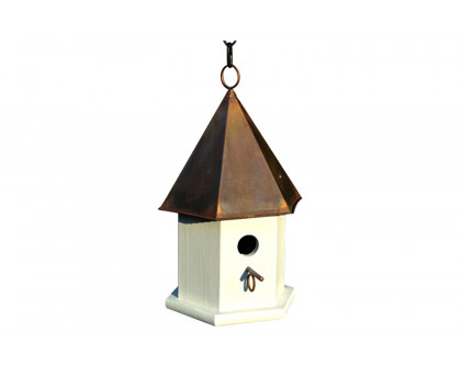 FaFurn - Wood Songbird Birdhouse with Copper Roof