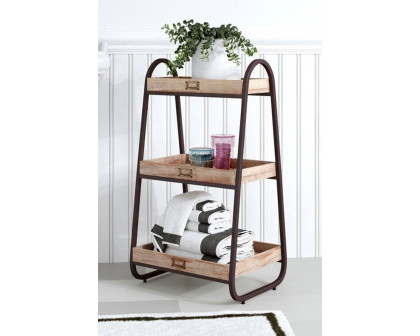 FaFurn Industrial Freestanding 3-Tier Bathroom Storage Shelving Unit