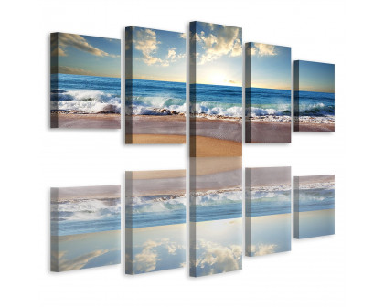 FaFurn - 5-Panel Wall Art Painting Print in Beach Ocean Seascape