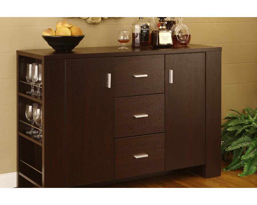 FaFurn - Modern Dining Buffet Sideboard Server in Cappuccino Finish