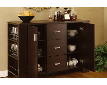 FaFurn - Modern Dining Buffet Sideboard Server in Cappuccino Finish