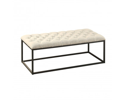 FaFurn - Button-Tufted Bench with Metal Frame