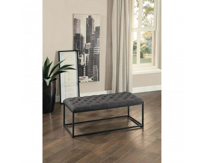 FaFurn - Button-Tufted Bench with Metal Frame