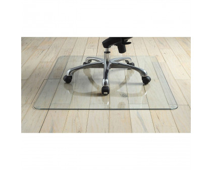 FaFurn Heavy Duty 50" Chair Mat - Tempered Glass