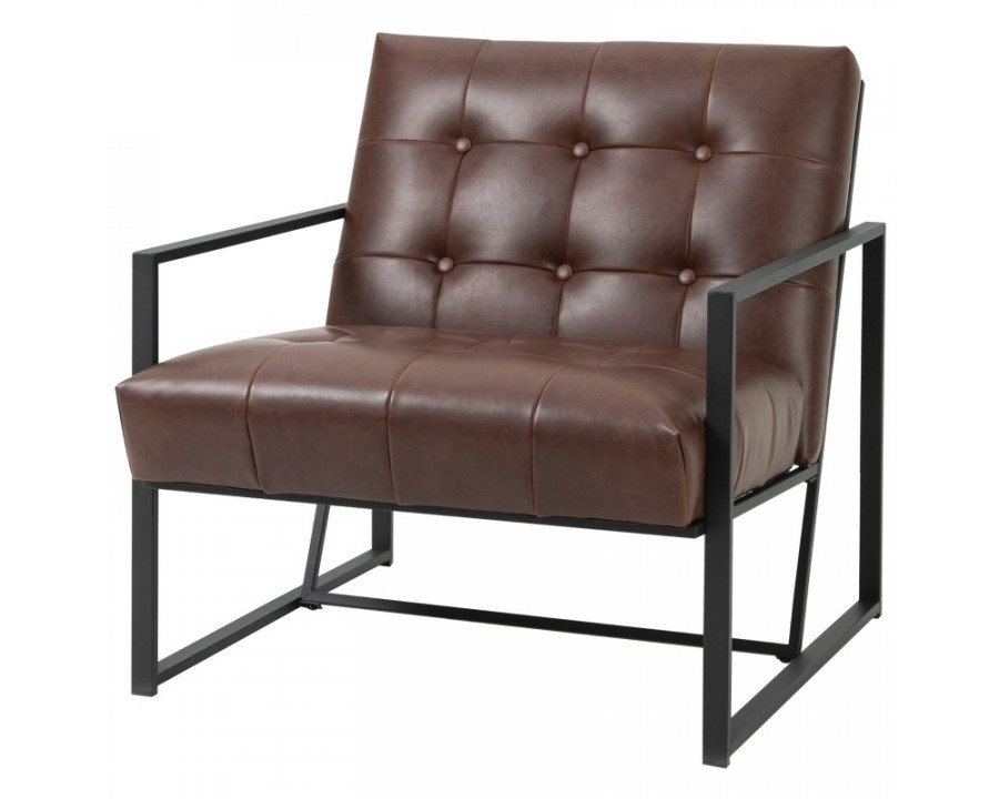 FaFurn - Retro Accent Chair in Brown