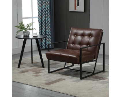 FaFurn - Retro Accent Chair in Brown