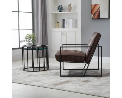 FaFurn - Retro Accent Chair in Brown