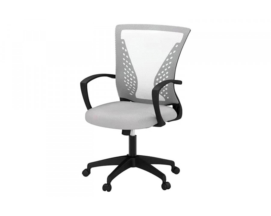 FaFurn - Modern Mid-Back Office Desk Chair Ergonomic Mesh with Armrest On Wheels