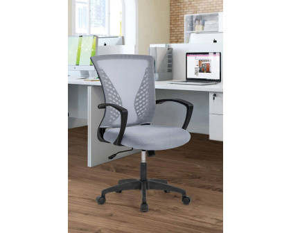 FaFurn Modern Mid-Back Office Desk Chair Ergonomic Mesh with Armrest On Wheels - Gray/Black