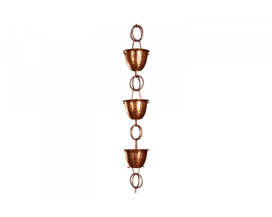 FaFurn - Hammered Copper Rain Cups 8.5-Feet